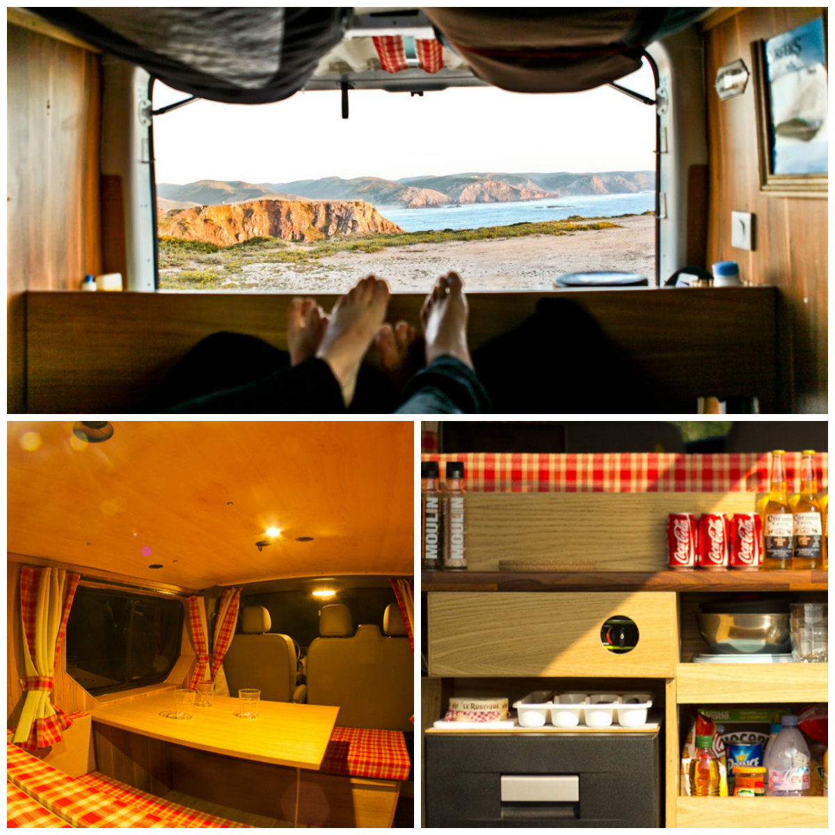 Interieur van Campy Camper kampeerbusje - Roadtrip langs de Aquitaine