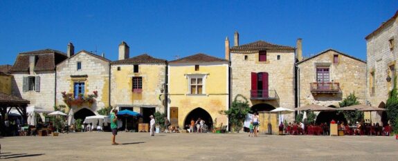 dorpje Monpazier abstide Dordogne Zuid-West Frankrijk