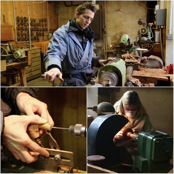Werkvloer van een pijpenmaker in de Jura
