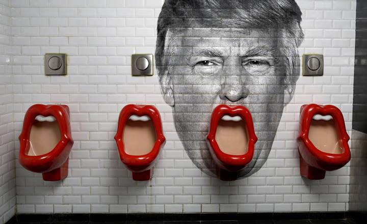 Trump urinoir in Parijs internet