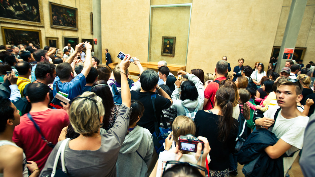 Mona Lisa Louvre drukte