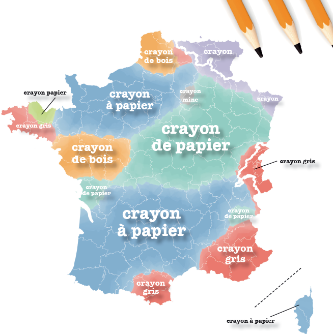 crayon a papier taalstrijd frankrijk kaart
