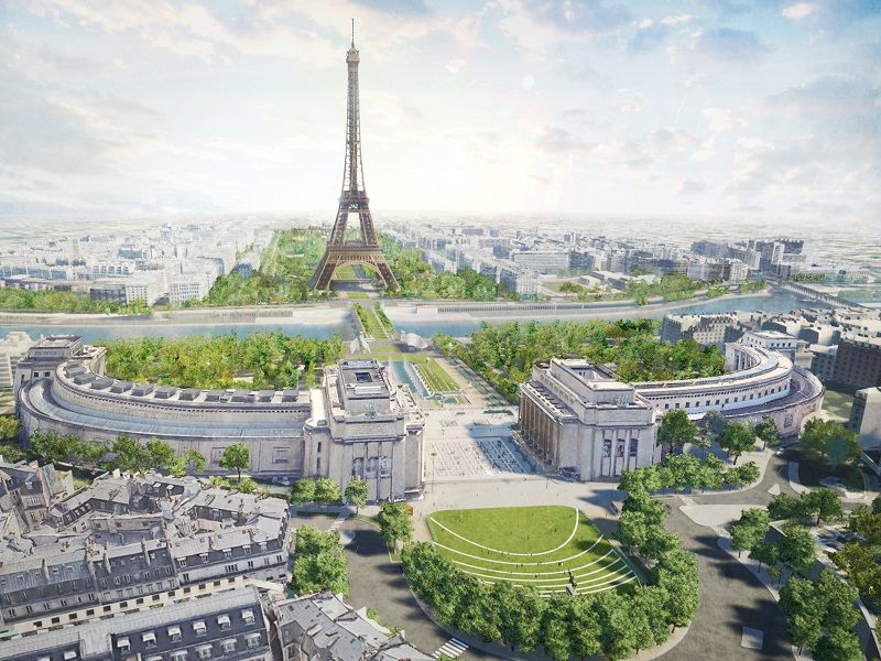 nieuw park Eiffeltoren Parijs