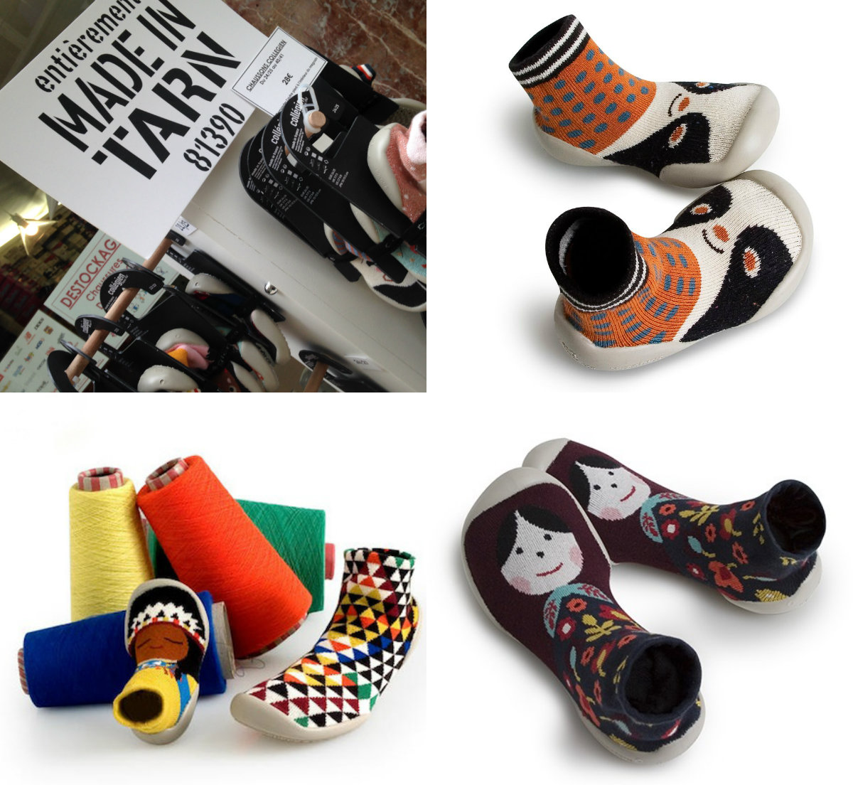 Design sloffen sokken Collegien Made in France