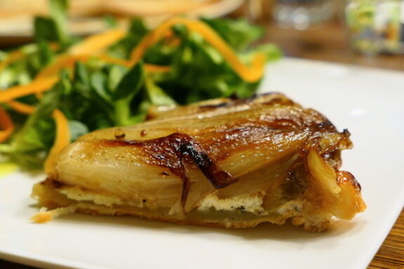 recept tarte tatin met witlof en geitenkaas