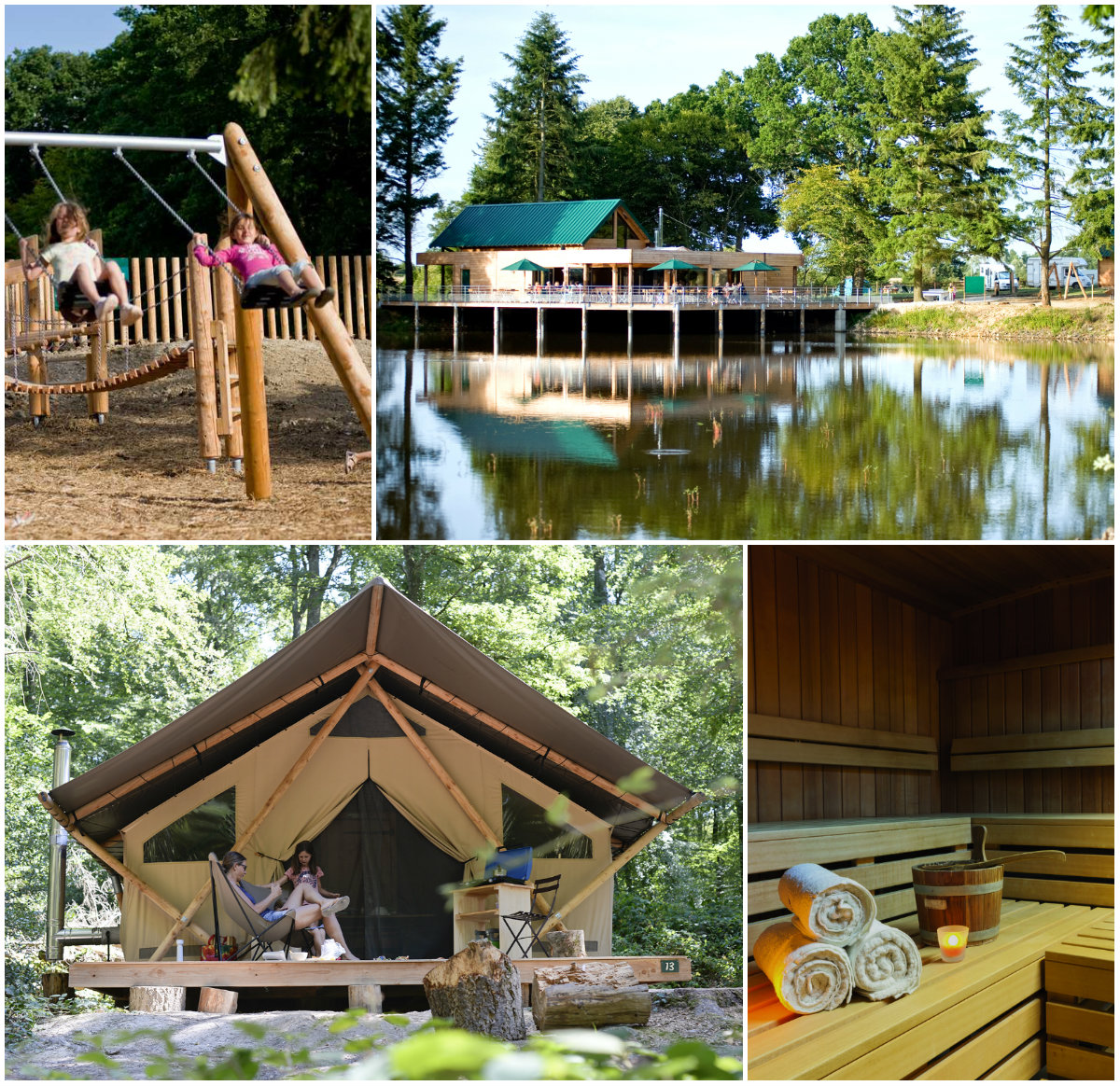 Huttopia camping village onder Parijs bij Chartres
