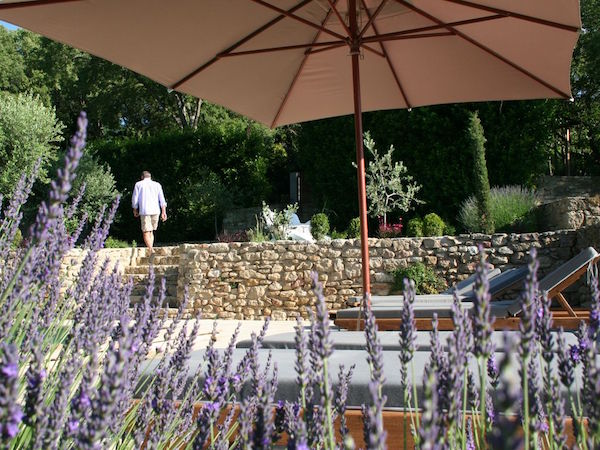 Lavendel in de tuin van Mas d'Oléandre, vakantieadres in de Gard, met uitzicht op de Mont Ventoux