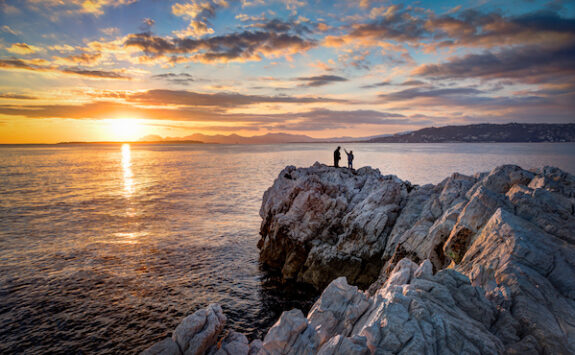 Zonsondergang in Cap d'Antibes