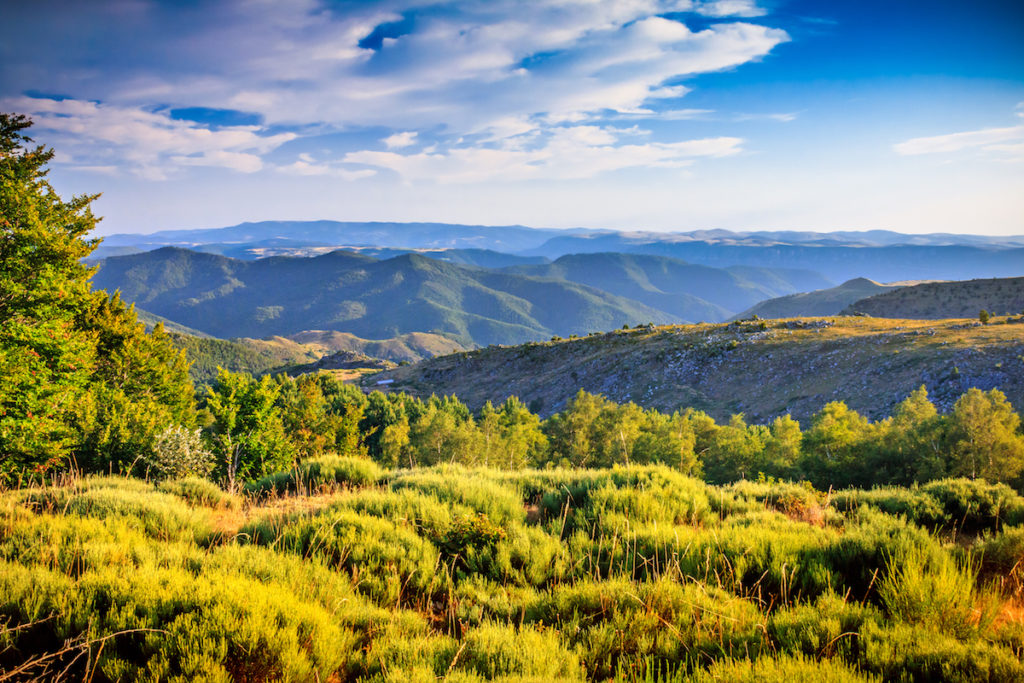 berggebied Cevennen regio Occitanie