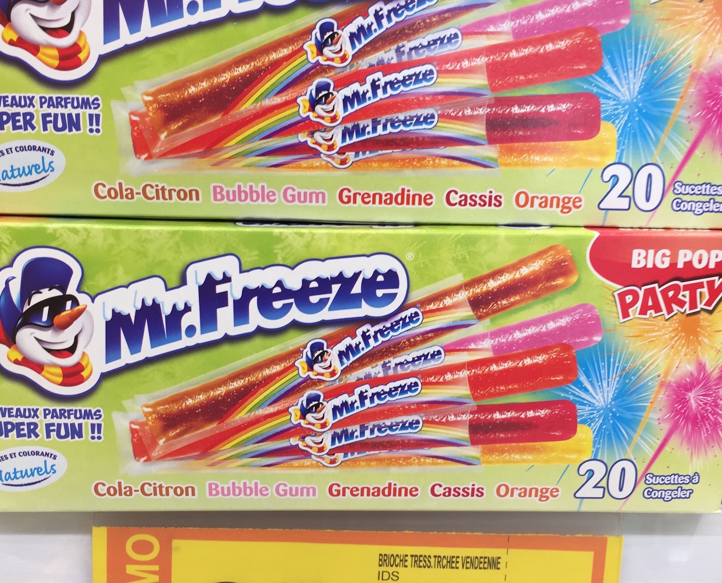 boodschappen Franse supermarkt Mr Freeze