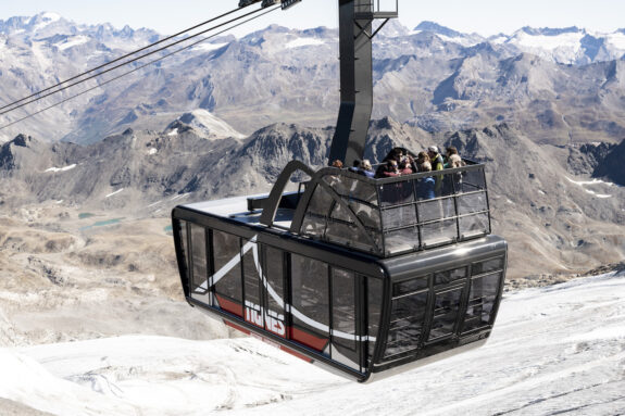 Tignes nieuwe skilift met open dak