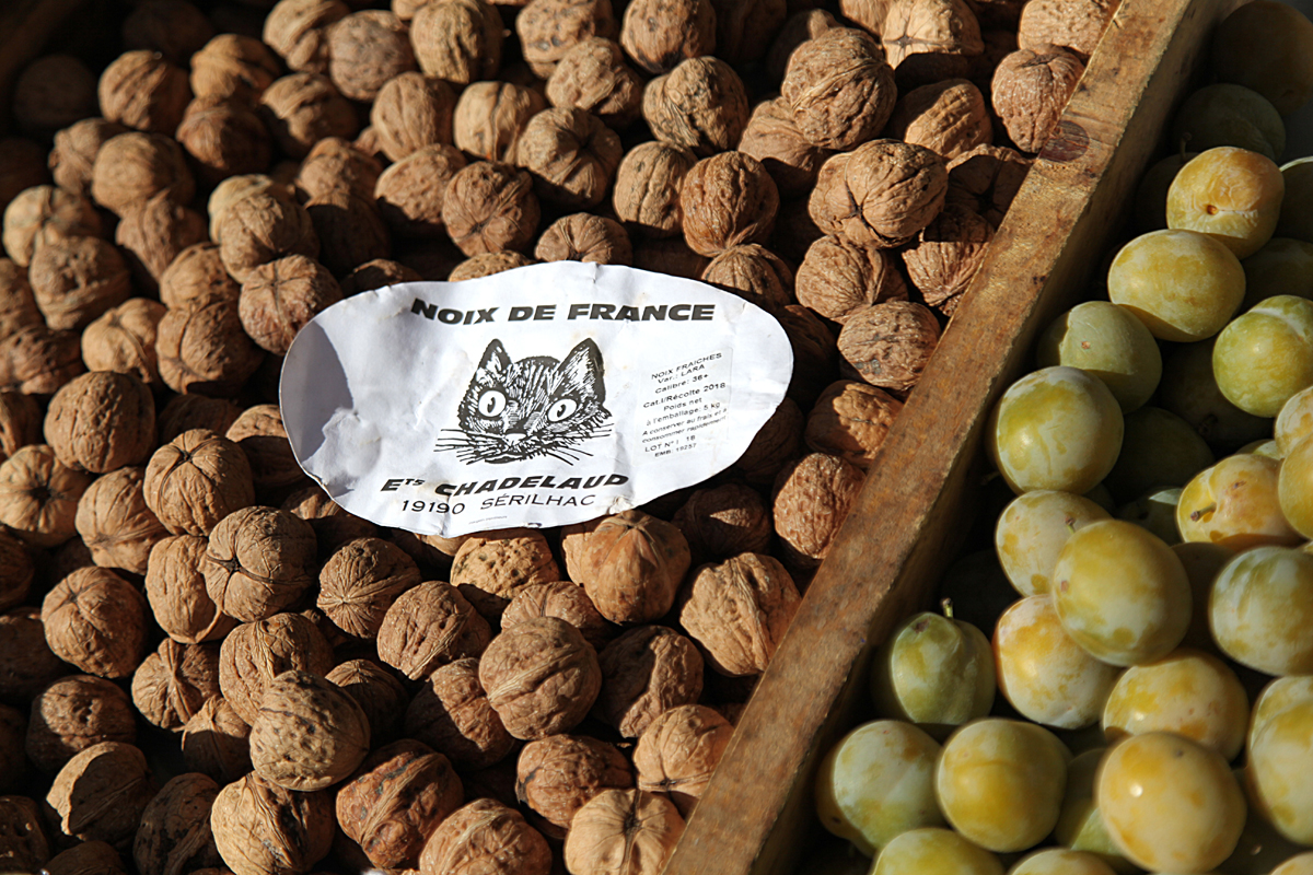 walnoten seizoensproducten herfst Franse markt