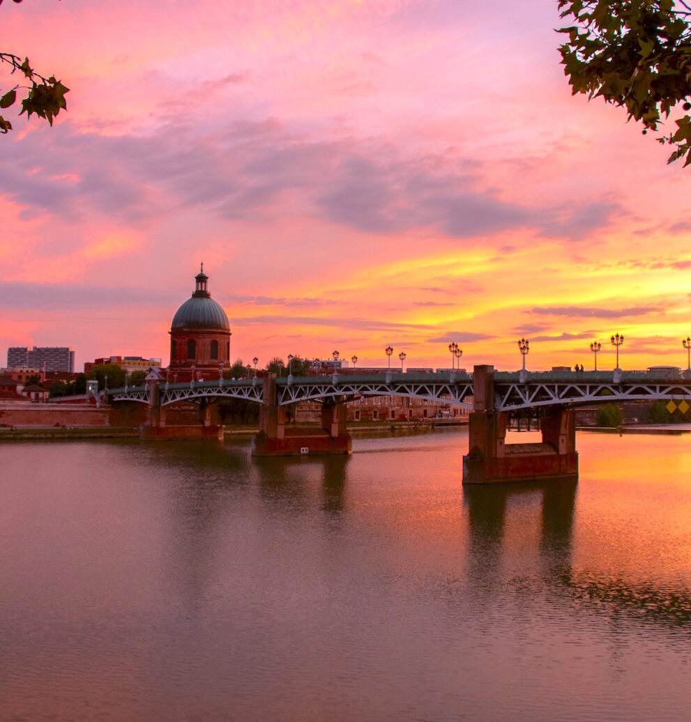 Toulouse roze stad Garonne