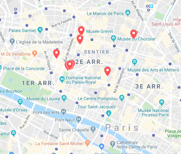 kaartjes wandeling Passages Parijs