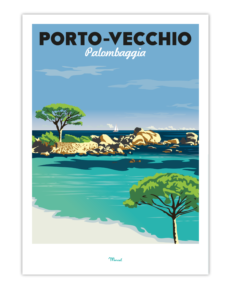 Porto-Vecchio nogstalgische affiches Franse bestemmingen
