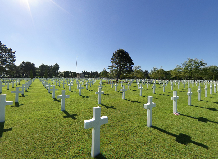 Amerikaanse begraafplaatse 360 graden