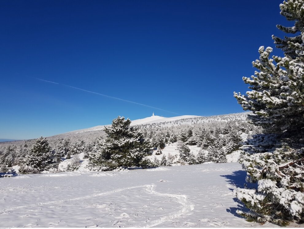 Mont Ventoux in de sneeuw
