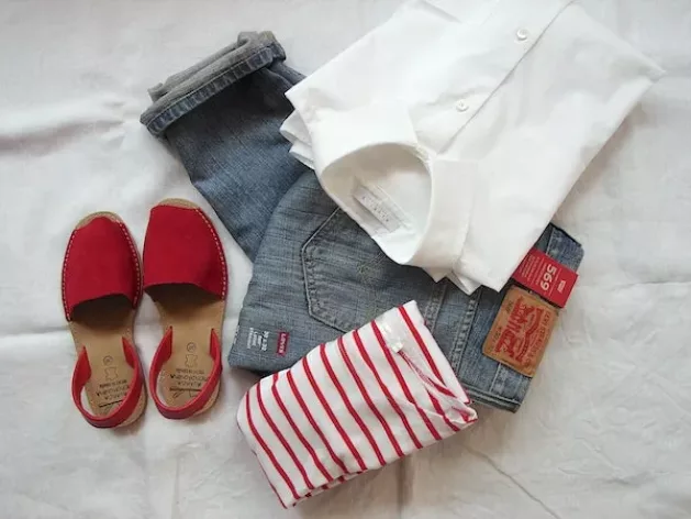 kleren streepjestrui espadrilles