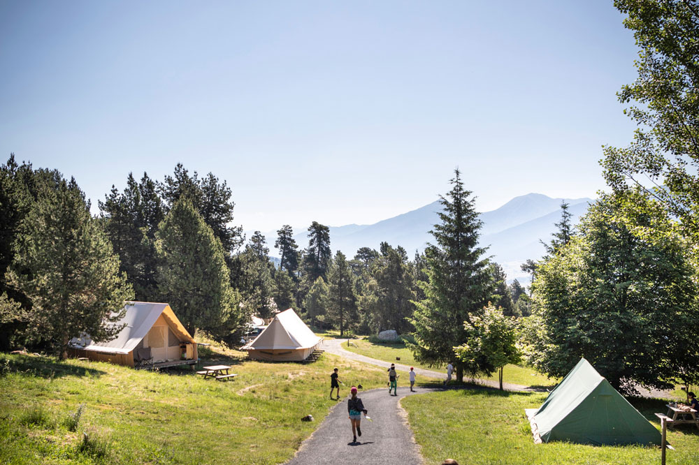 Pyreneeen huttopia camping in de bergen