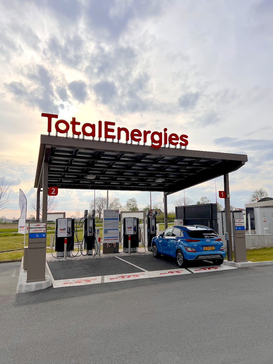 snelladers bij Total elektrisch rijden in Frankrijk