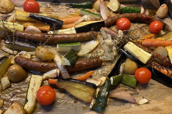 franse ovenschotel groente worstjes