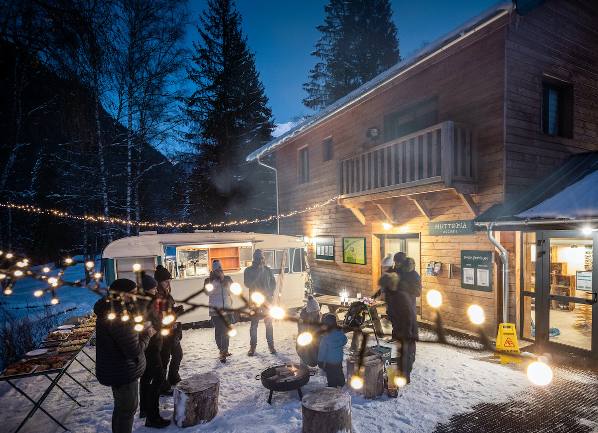 Huttopia winterchalets Franse Alpen Bozel