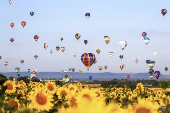 Luchtballonnenfestival in de Lorraine Lotharingen Meuse