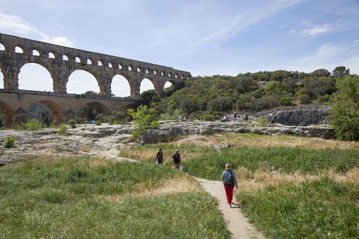 Pont du Gard praktisch groen voorjaar