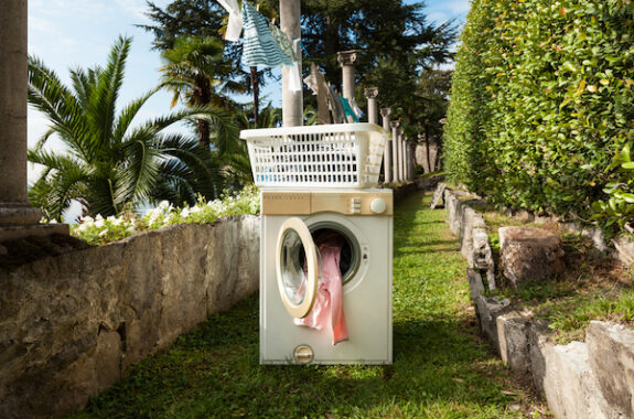 oude wasmachine Frankrijk