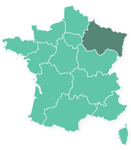 Kaart van een regio in Frankrijk