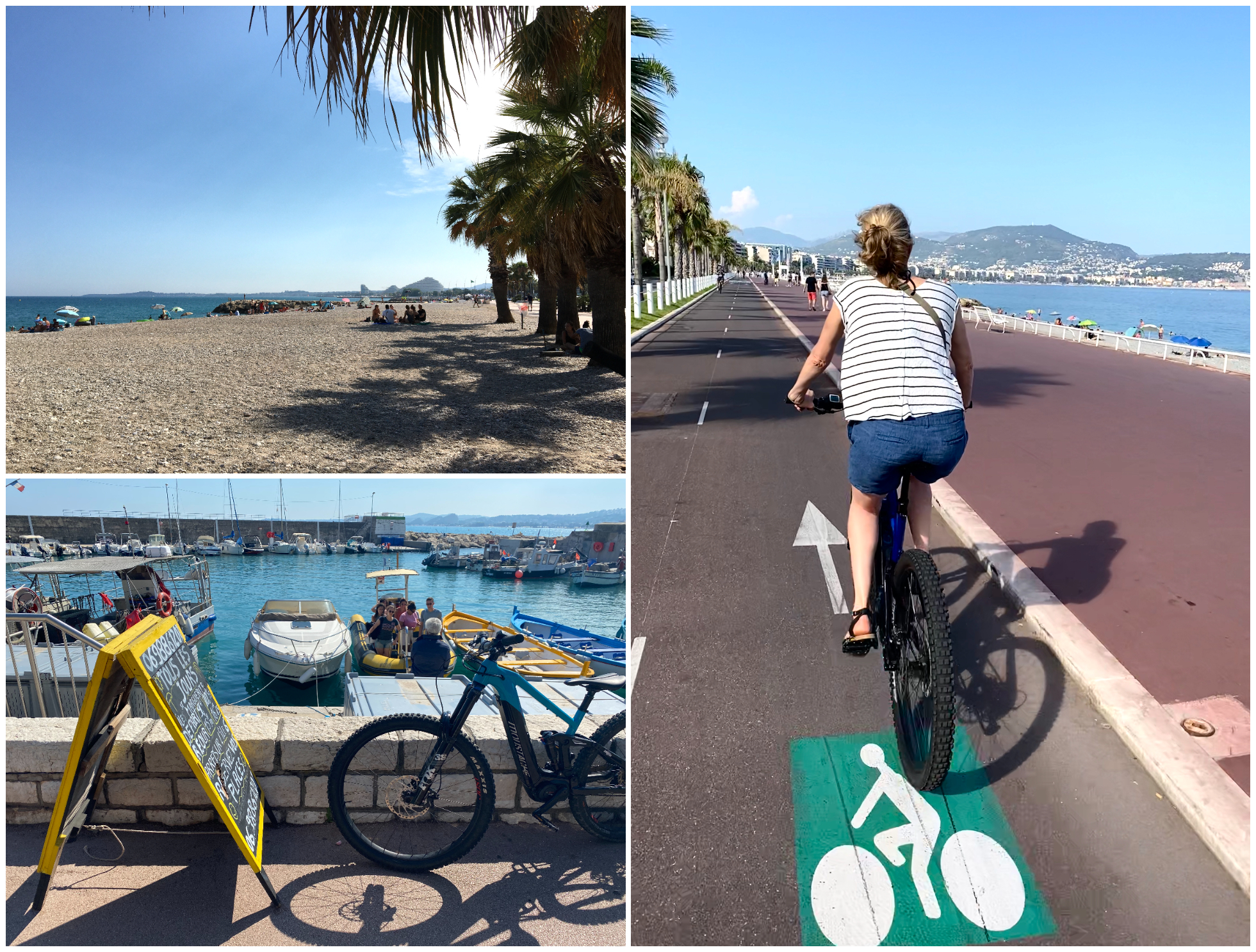 fietsen langs de Promenade in Nice