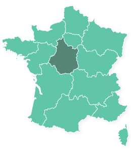 Kaart van een regio in Frankrijk