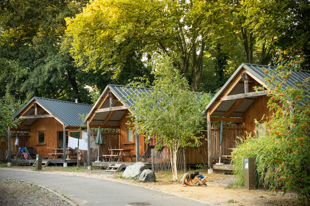 Straatsburg camping in de stad