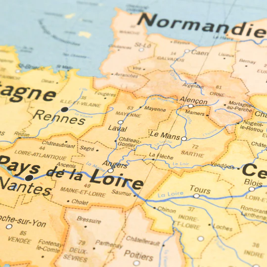 kaart Frankrijk departementen