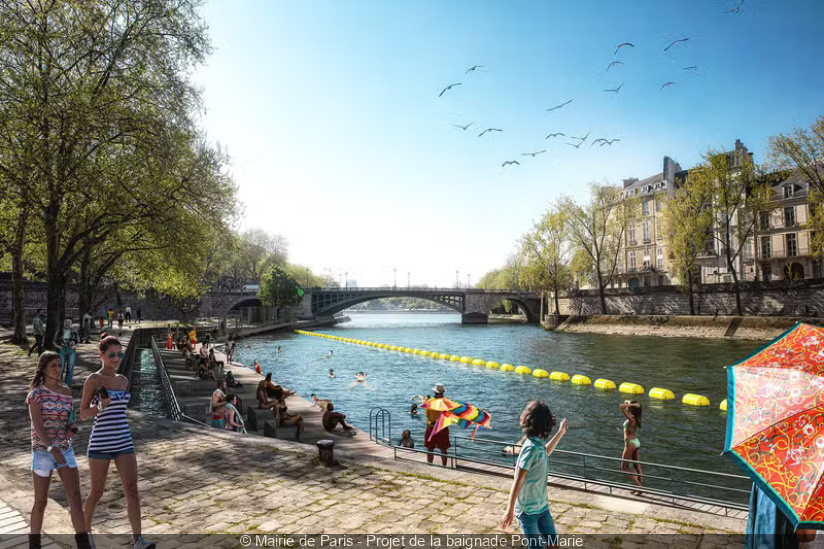 zwemmen in de Seine