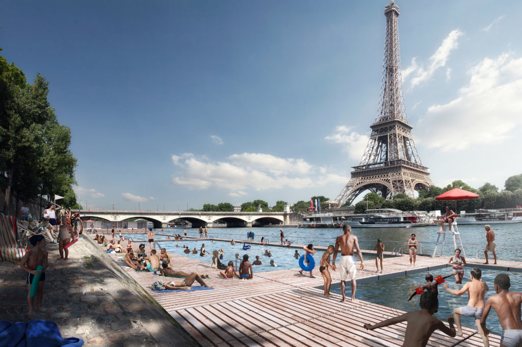 zwemmen in de Seine