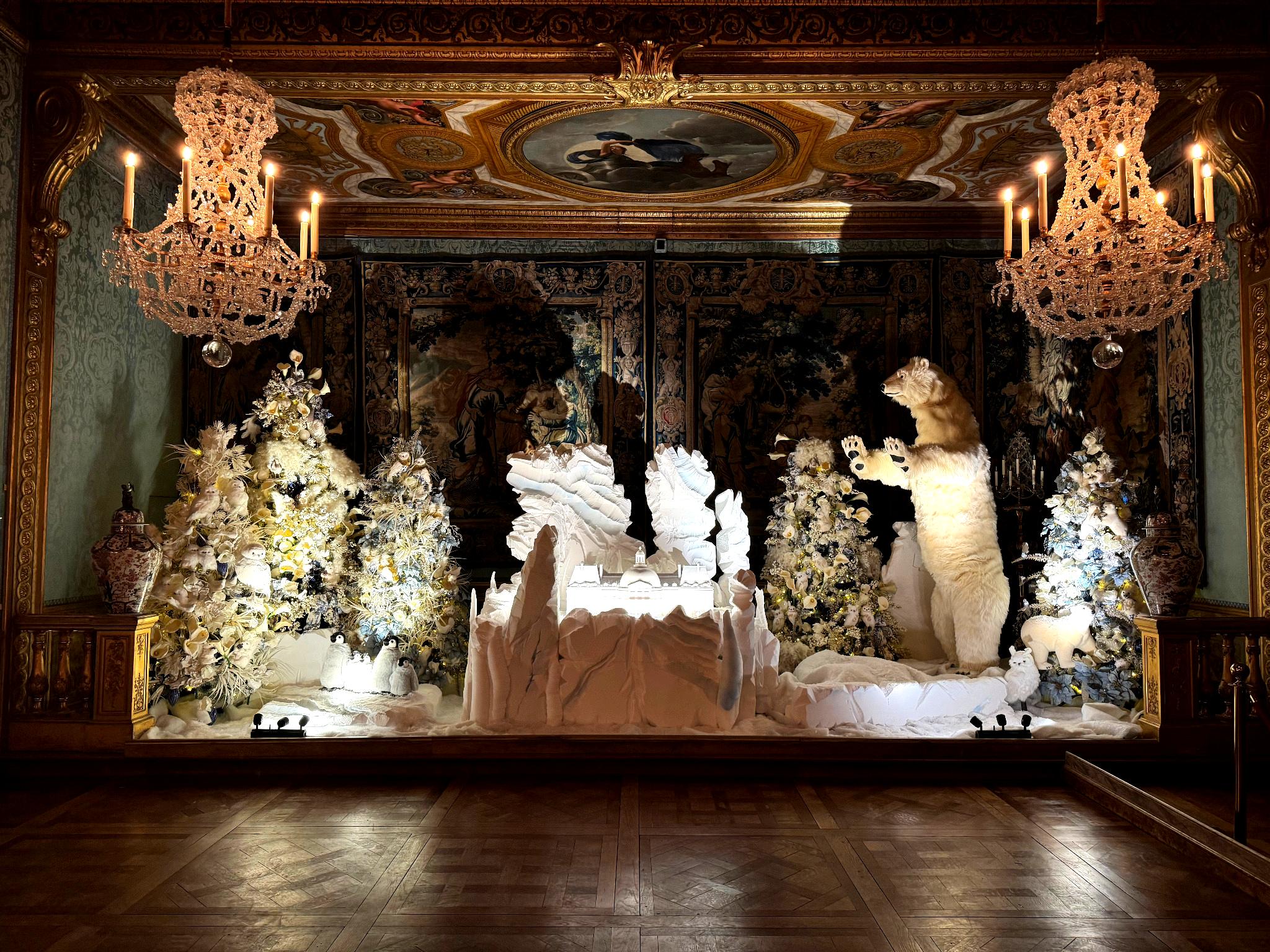 Vaux-le-Vicomte kerstkasteel