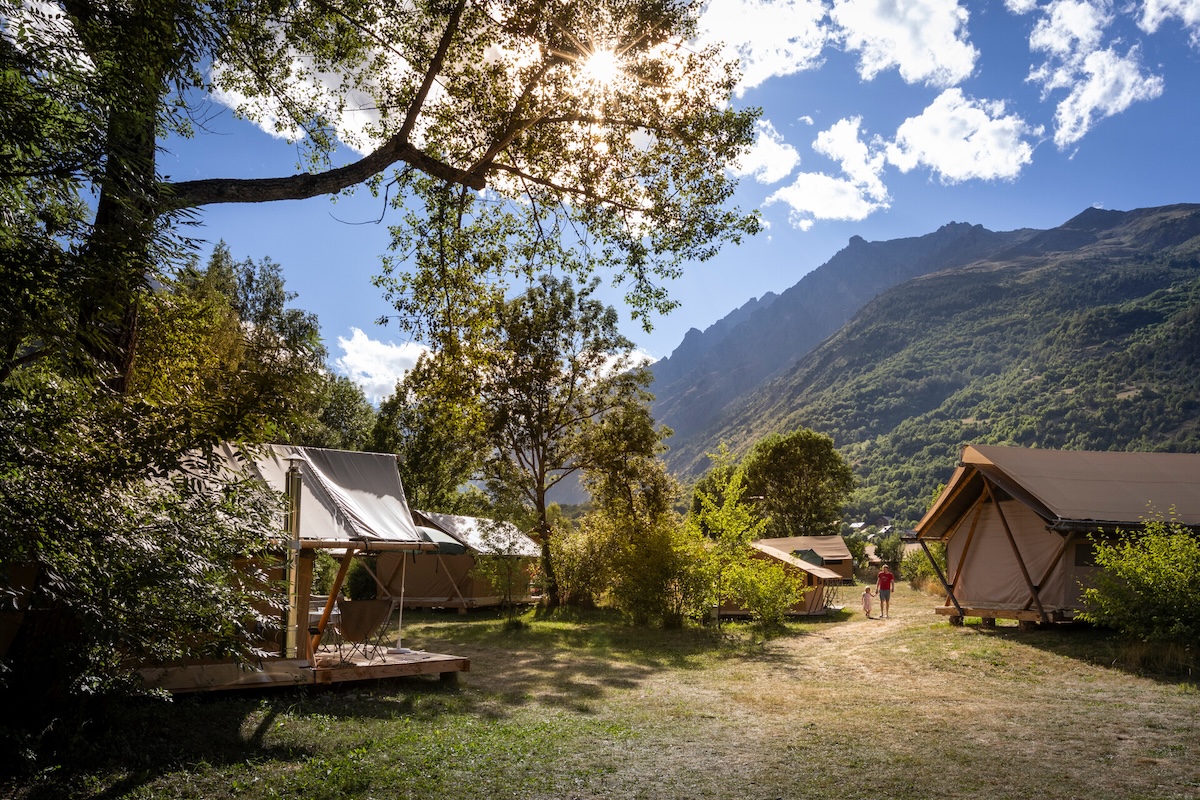 Huttopia Vallouise camping in de Franse Alpen