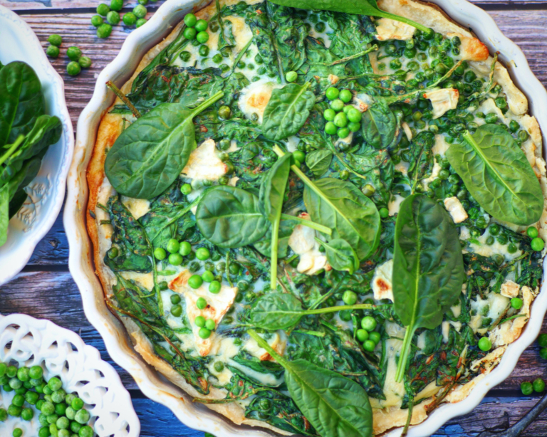 Franse spinazie-quiche