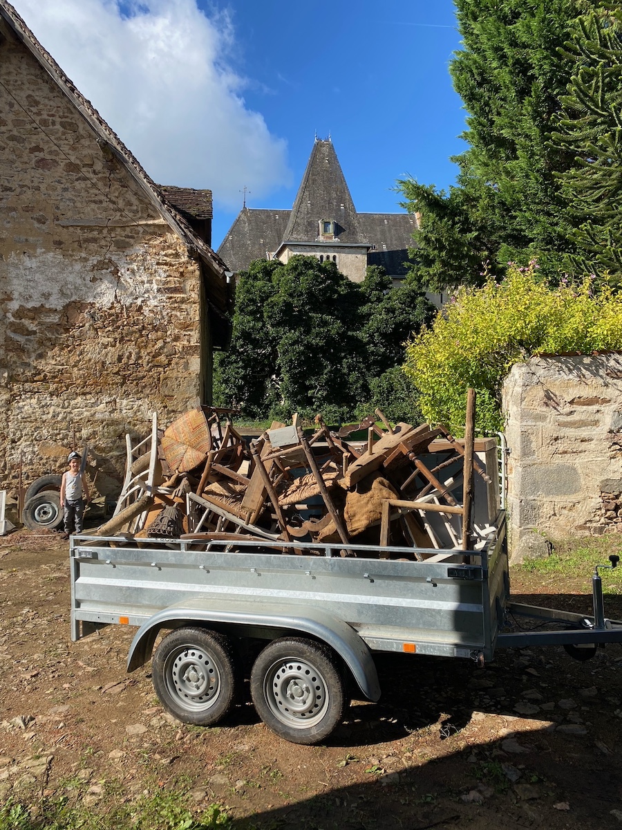 verbouwen in een kasteel in Frankrijk