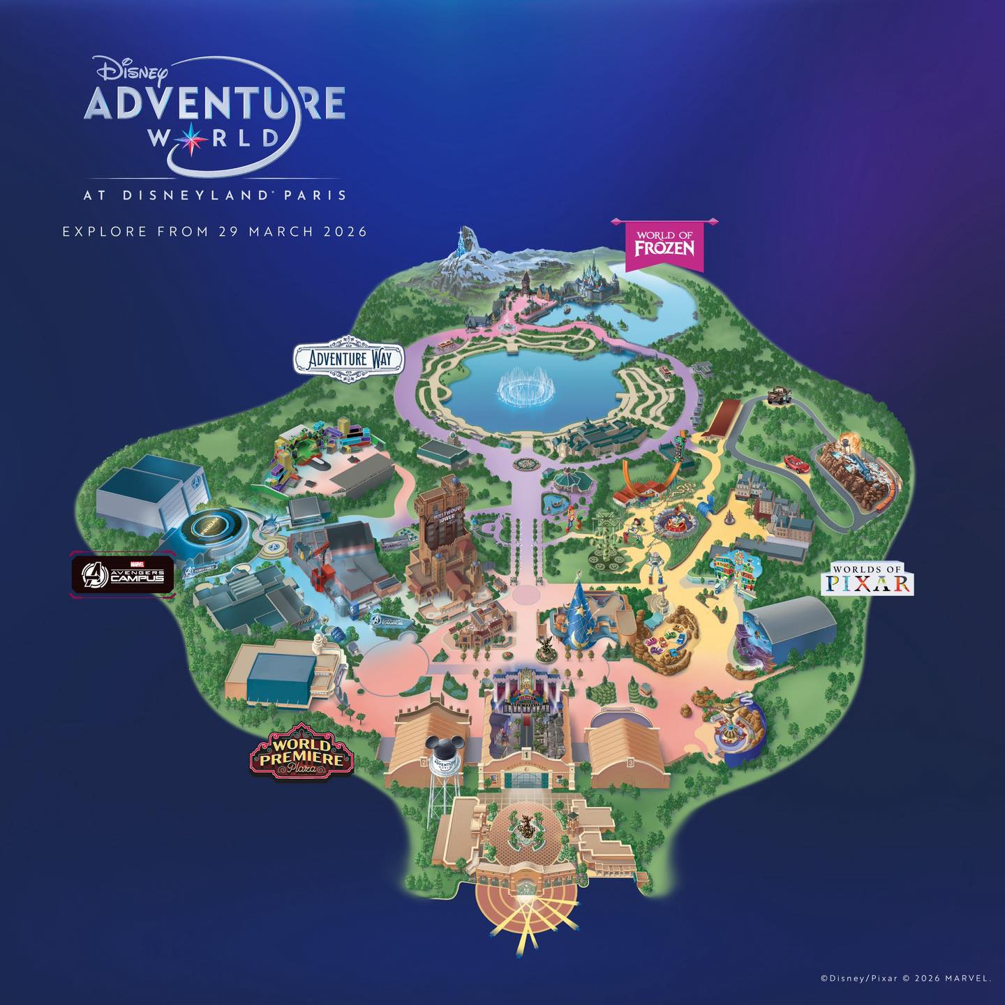 Disney Adventure Park plattegrond