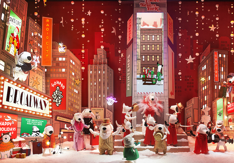 kerstetalages warenhuis Printemps 2025