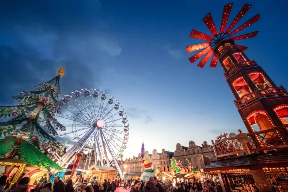Arras kerstmarkt in Noord-Frankrijk