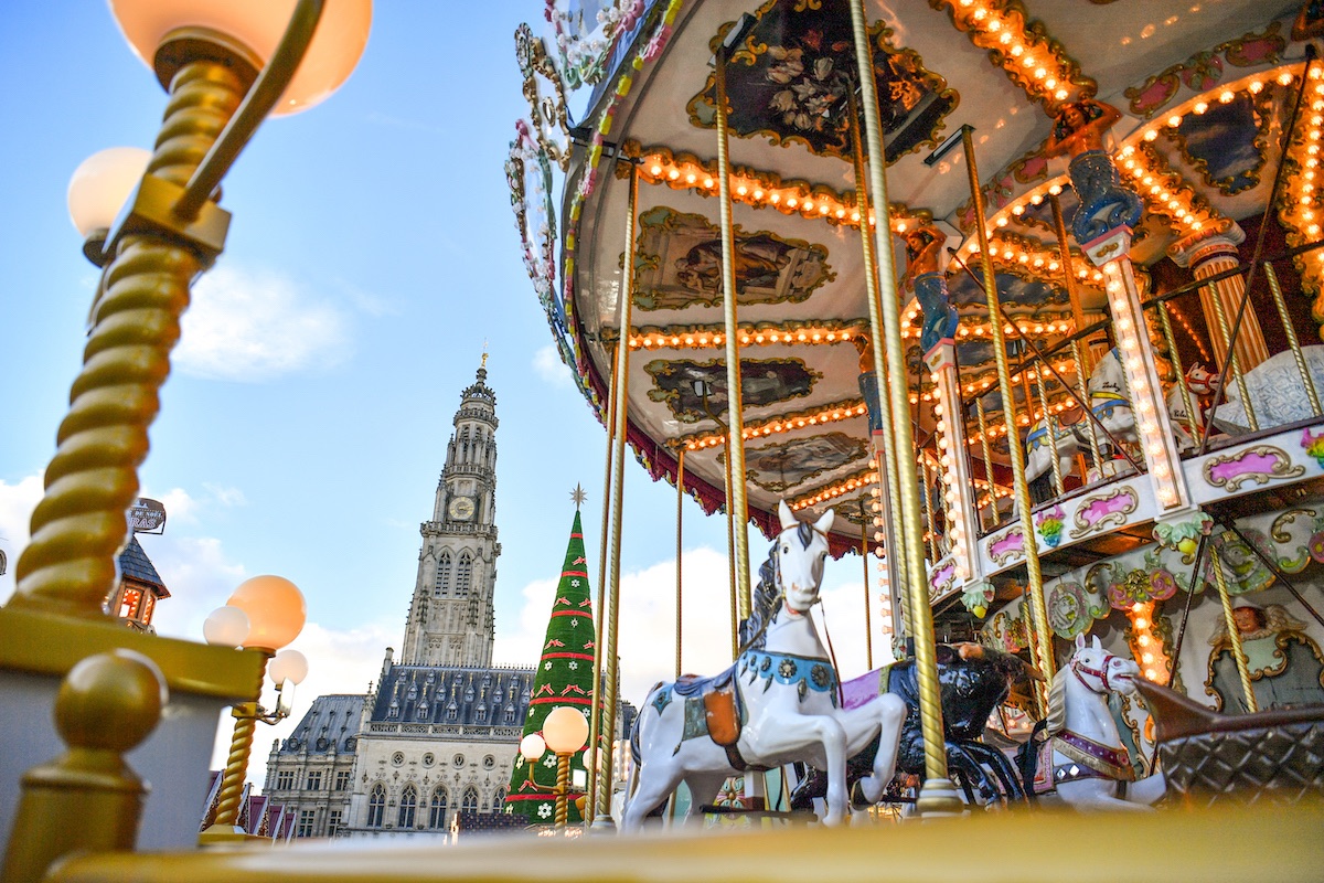 Arras kerstmarkt in Noord-Frankrijk