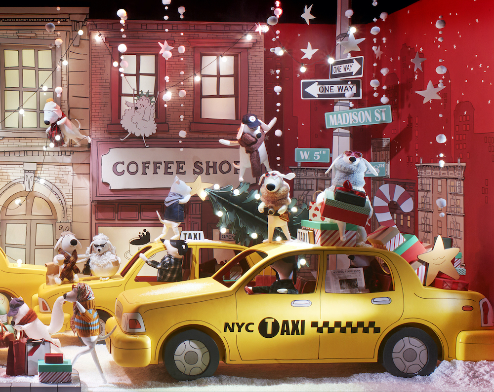 kerstetalages warenhuis Printemps 2025