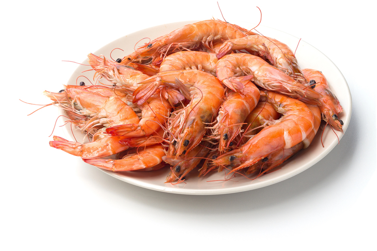 roze garnalen