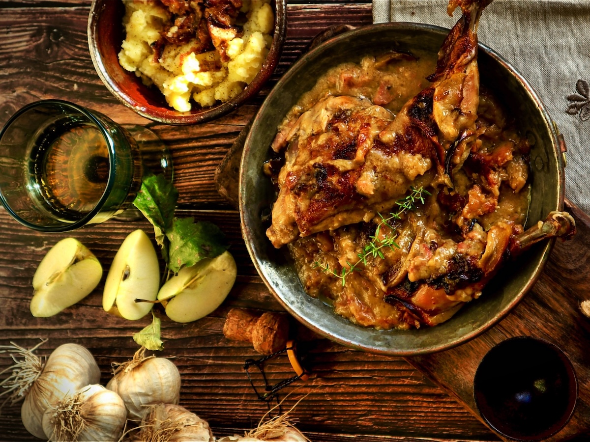 Normandische kip stoofgerecht