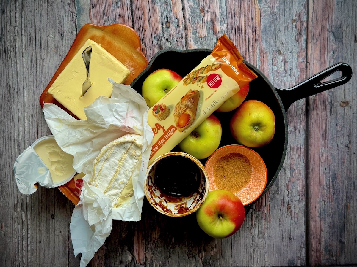 tarte tatin met appels en camembert