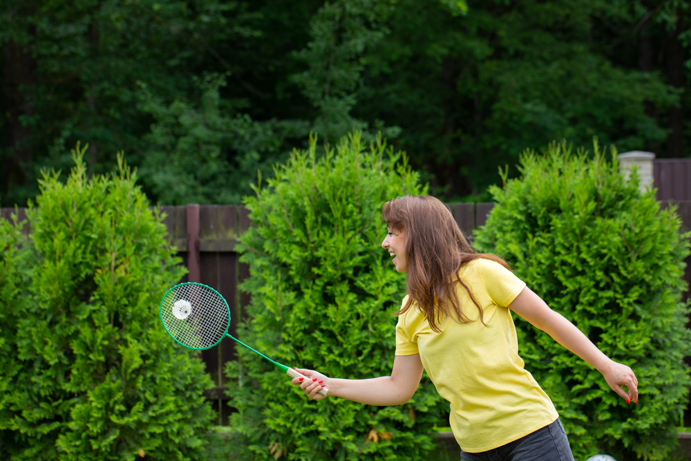 Badminton op de camping