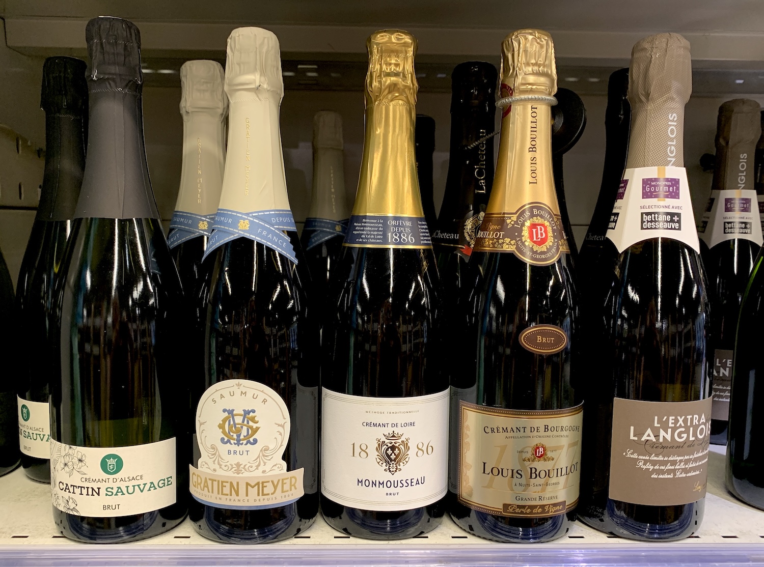 crémant uit de Loire, Bourgogne, Elzas, Loirevallei